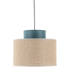 Ekologiczna zwisająca lampa Duo 3256 tuba z naturalnej juty zielony