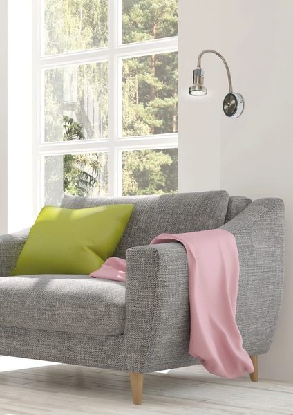 Ruchoma lampa ścienna Arkon kinkiet do czytania chrom