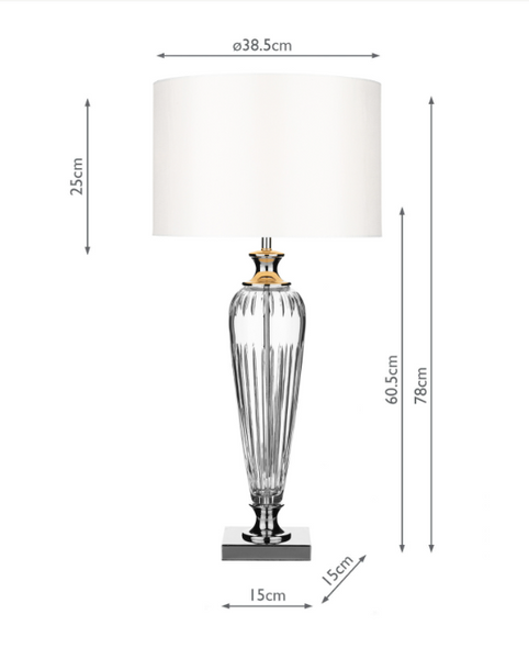 Stołowa lampa Hinton HIN4208 Dar Lighting klasyczna z abażurem biała