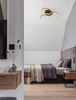 Nowoczesna lampa sufitowa Croix rings LED 28W 3000K złota czarna