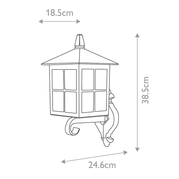 Kinkiet ścienny zewnętrzny Winchester BL17-BLACK Elstead domek lampion czarny