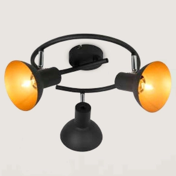 LAMPA sufitowa DISO 98-63434 Candellux industrialna OPRAWA reflektorki czarne złote