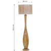 Podłogowa lampa drewniana TOBA 467200130 boho z wtyczką brązowa