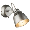 Kinkiet LAMPA ścienna HERNAN 54651-1 Globo metalowa OPRAWA reflektorek srebrny