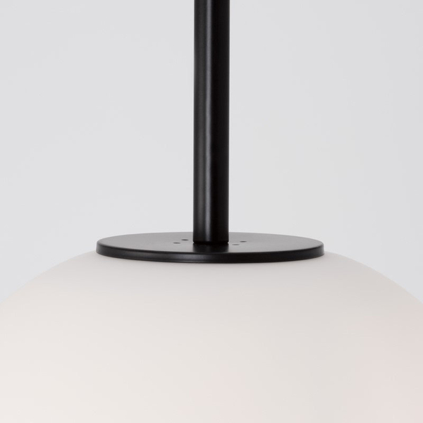 Czarna lampa wisząca Marc LE42720 szklana kula ball do pokoju loftowa