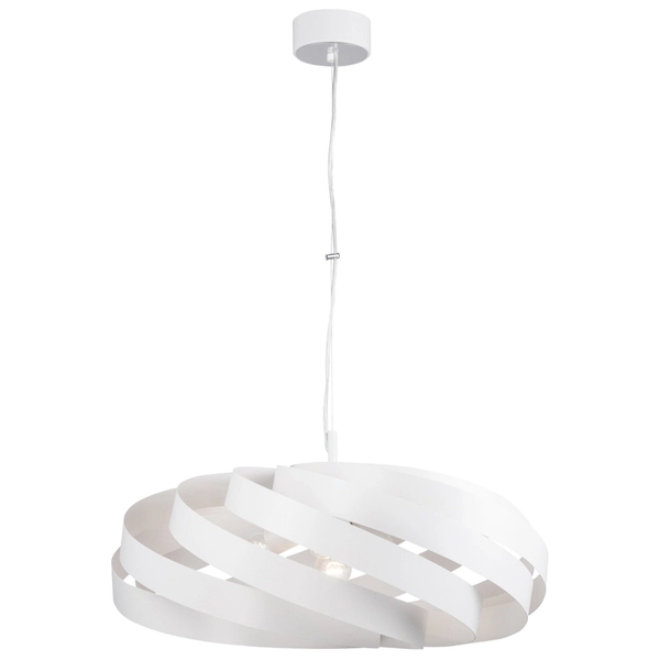 Wisząca lampa Vento 1134 Zumaline okrągła nad stół biała