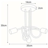 Hygge LAMPA sufitowa Deze K-3610 Kaja loftowa OPRAWA plafon metalowe pręty sticks biały