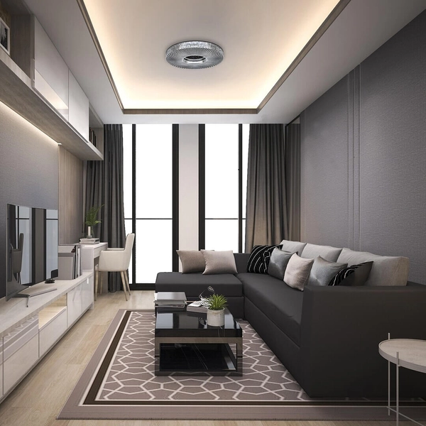 Kryształowa lampa sufitowa Ziva 3064 glamour LED 36W chrom