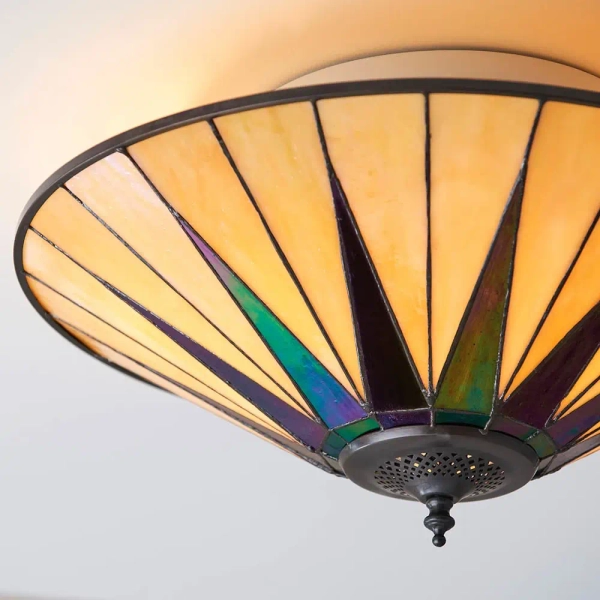 Szklana lampa sufitowa Dark star 70240 tiffany witraż do sypialni kolorowa
