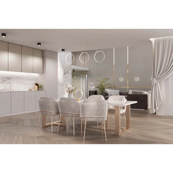 Loftowa lampa biurowa AGARO 2000 Shilo LED 9W 3000K ring czarna