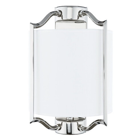 Abażurowa LAMPA ścienna NUNTUCET 8151 Nowodvorski klasyczna OPRAWA ścienna chrom biała