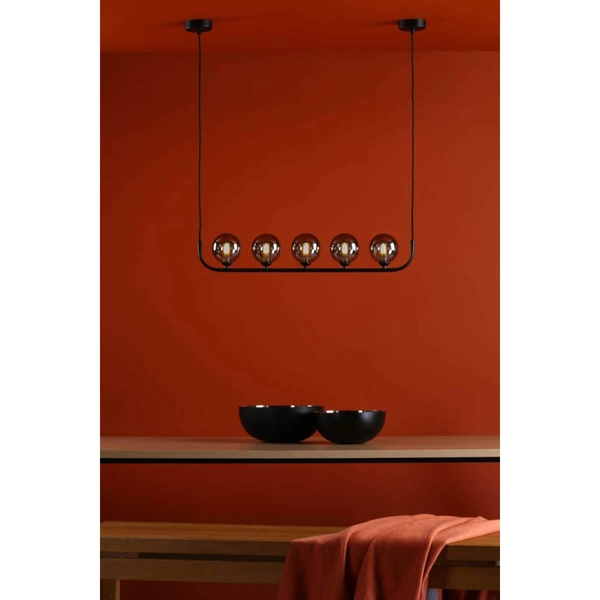 Wisząca lampa molekułowa Cradle CRA0522-01 czarny przydymiony