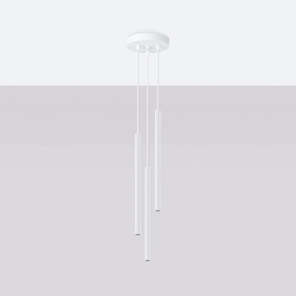 Kaskadowa lampa wisząca Arche SL.1340 Sollux regulowane zawiesie biała