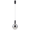 Szklana lampa zwis Strela PND-34378-1M-BK LED 5W 3000K czarny przydymiony