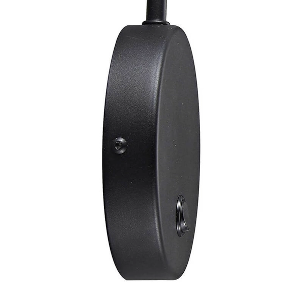 Ścienna lampa Tubo regulowany kinkiet na wysięgniku czarny