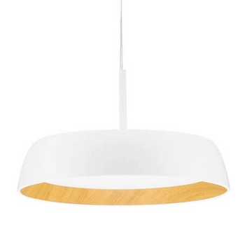 Kuchenna lampa wisząca CARACOLLO LE44813 LED 40W 3000K krągła biały drewniany