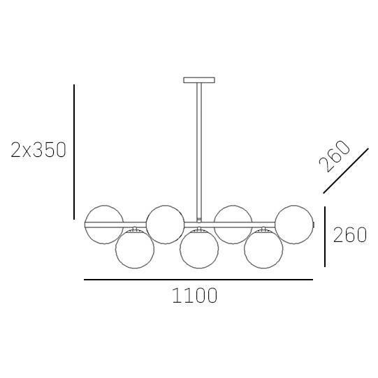 Nowoczesna LAMPA wisząca CAPE TOWN P07902CH Cosmolight zwis do jadalni balls chrom