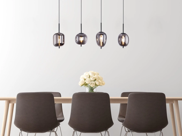 Lampa wisząca Blacky 15345-4H drewniana belka przydymiona