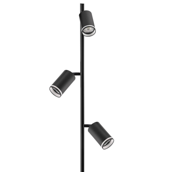 Metalowa lampa podłogowa Paris 326560 Polux tubki do salonu czarna