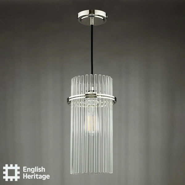 Kryształowa lampa wisząca Eltham ELT0138-EH Dar Lighting kryształ srebrna