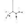 Nowoczesna wisząca lampa Ferral PND-75075-8-BK-WG do jadalni czarna biała