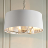 Wisząca lampa Harvey 73021 Endon na łańcuchu biała nikiel