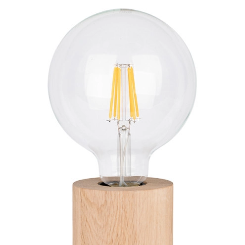 Skandynawska lampa stojąca TASSE 7391174 okrągła loftowa dąb olejowany