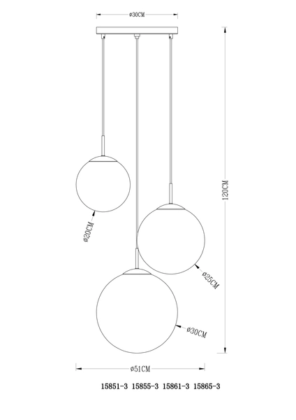 Wisząca lampa Varus 15865 kulista ball brąz bursztynowa