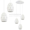 LAMPA wisząca HARLEY MDM-3480/3A W Italux metalowa OPRAWA geometryczna KASKADA zwis biały
