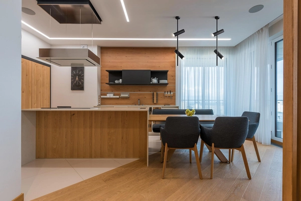 Zwisowa lampa Elti C021CL-02B tuby do jadalni czarne