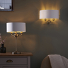 Lampa naścienna Highclere 98937 Endon rustykalna biała mosiądz