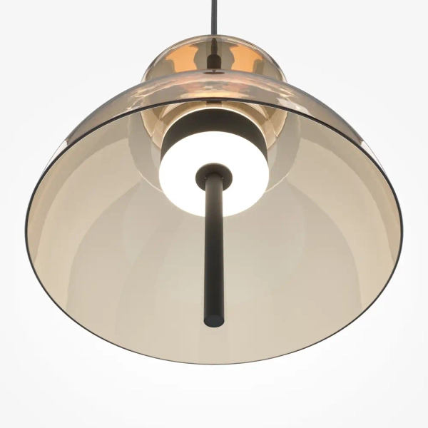 Lampa wisząca kopuła Bangkok MOD185PL-L12CG3K2 LED 12W 3000K mosiądz czarna