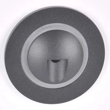 Schodowa LAMPA podtynkowa Q2 LED 313683 Polux metalowa OPRAWA wpuszczana LED 3W 4000K okrągła IP44 grafitowa