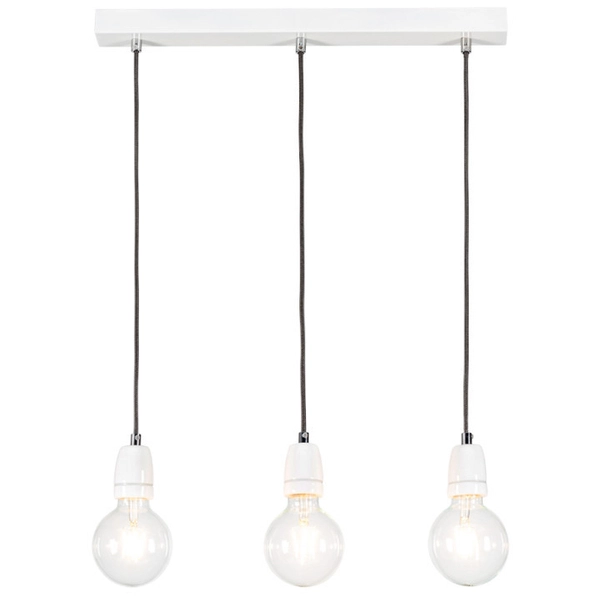 Lampa wisząca PORCIA 9181302 loftowa ceramiczny na listwie biały grafitowy