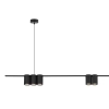 Podłużna lampa wisząca GENESIS ML0370 tuby metalowe czarne