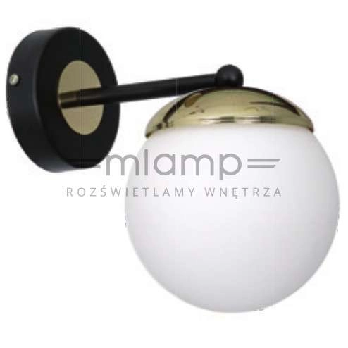LAMPA ścienna SPARTA MLP6512 Milagro loftowa OPRAWA szklany kinkiet kula ball biała złota