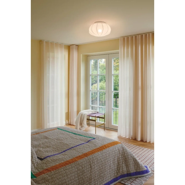 Materiałowa lampa sufitowa Aeron 2412206001 do sypialni biały