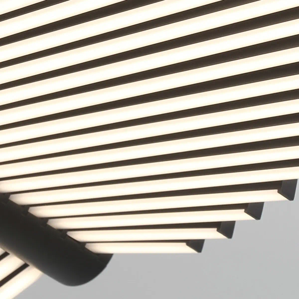 Metalowy żyrandol Seraph QN-SERAPH-LP-L-BLK LED 57W 3000K matowy czarny