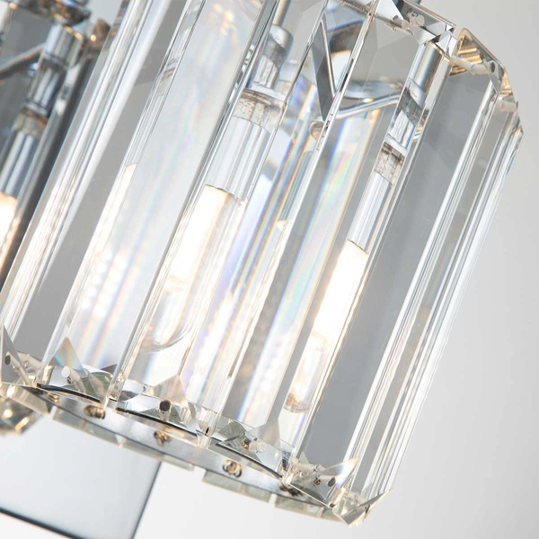 Kryształowa lampa ścienna Divine QZ-DIVINE1-PC-BATH glamour IP44 chrom