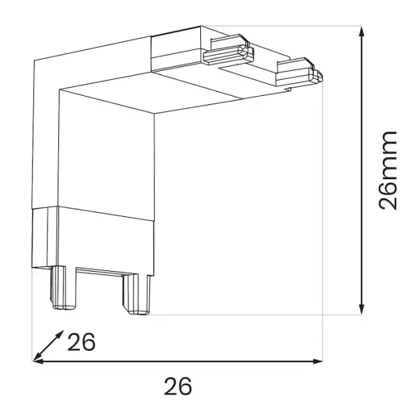 Łącznik narożny do szyn magnetycznych Slim Magnetic ML2214 biały