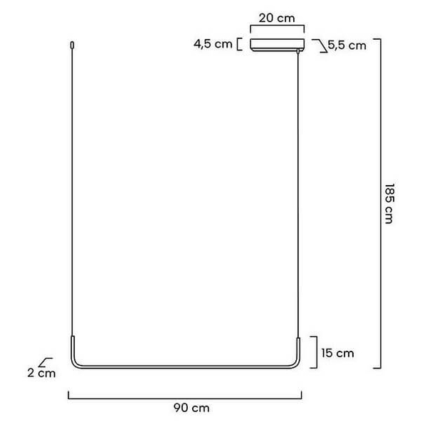 Zwisająca lampa do sypialni Shape MSE010100330 Moosee LED 16W 3000K czarna biała