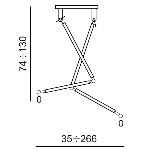 Podwójna regulowana lampa wisząca Zyta AZ4191+2xAZ2593 czarna srebrna