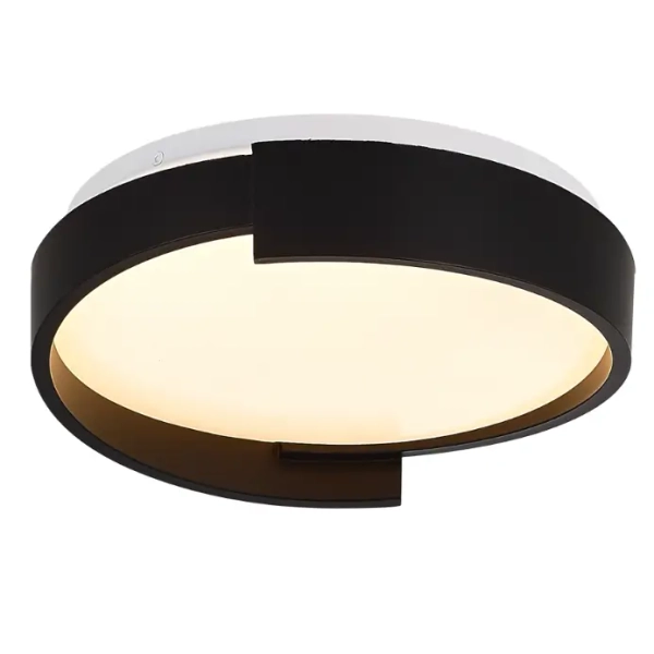 Metalowy sufitowy plafon Halo LP-1453/1C-27 BK LED 15W 3000-6000K czarny