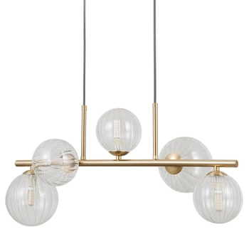 Wisząca lampa molekułowa Toledo PND-40717-5-HBR złoty przezroczysty