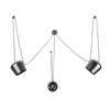 Salonowa lampa wisząca Spider ABR-SHIL-E27-W Abruzzo regulowana szara