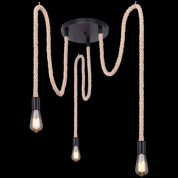 LAMPA wisząca ULLEU 69029-3H1 Globo skandynawska OPRAWA zwis pająk brązowy czarny