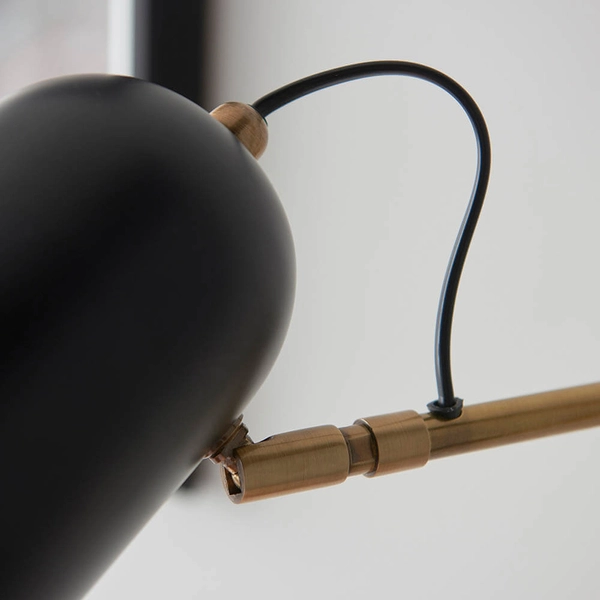 Regulowana lampa na ścianę Navren 93145 do czytania mosiądz czarny