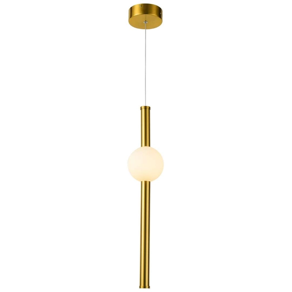 LAMPA wisząca HALLING  PND-16357-C-1 Italux loftowa OPRAWA tuba zwis LED 10W 3000K szklana kula miedziana biała