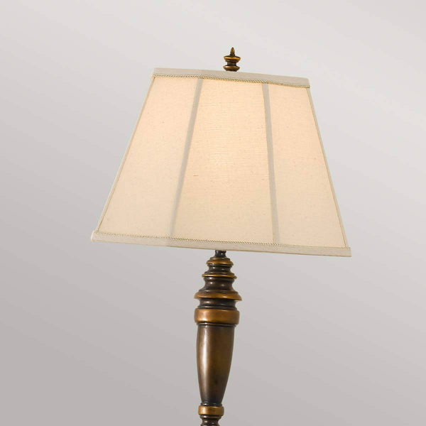 Podłogowa lampa Lincolndale FE-LINCOLNDALE-FL Feiss z abażurem brązowa