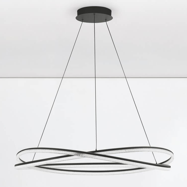 Lampa zwisająca do salonu ILAVE LE44323 LED 68W 3000K wstęga czarna